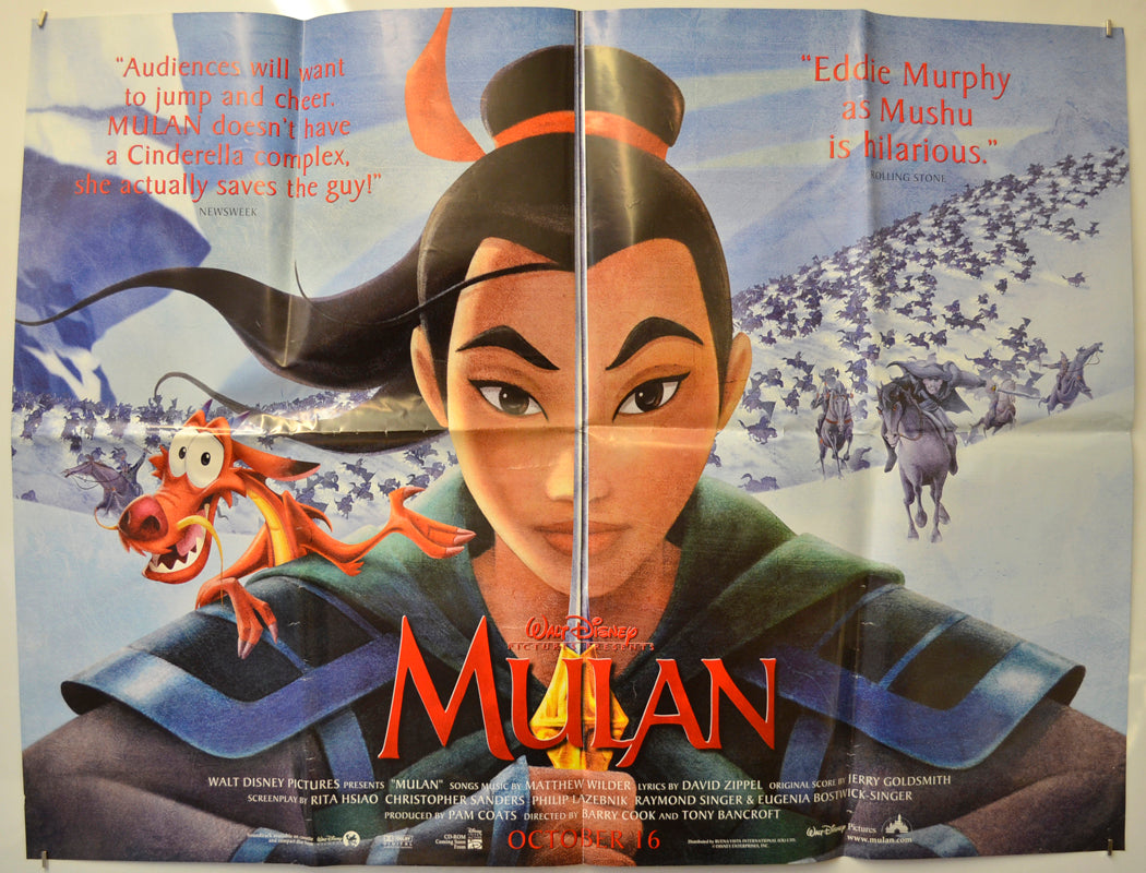 Mulan  Original Quad Poster - Film Poster - Movie Poster