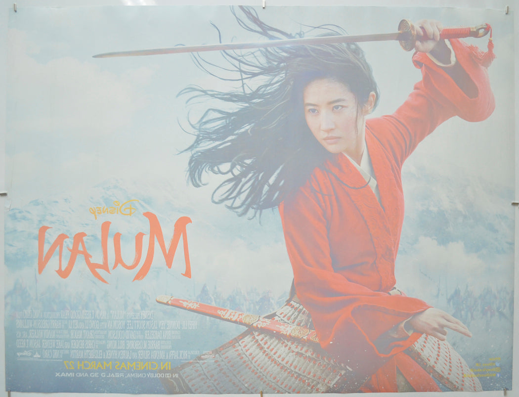 MULAN (Back) Cinema Quad Movie Poster 