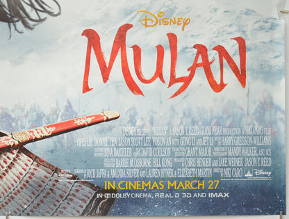 MULAN (Bottom Right) Cinema Quad Movie Poster 