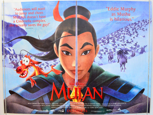 Mulan Original British Quad Poster - Film Poster - Movie Poster 