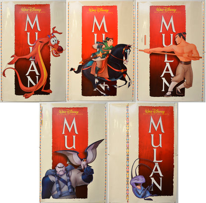 Mulan Original Set of 5 Cinema Window Clings