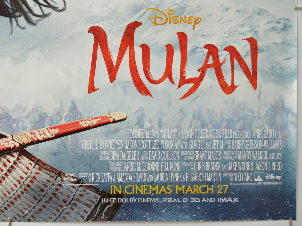 Mulan (Bottom Right) Cinema Quad Movie Poster 