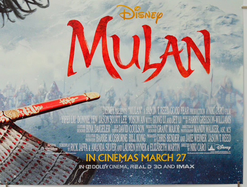 Mulan (Bottom Right) Cinema Quad Movie Poster 