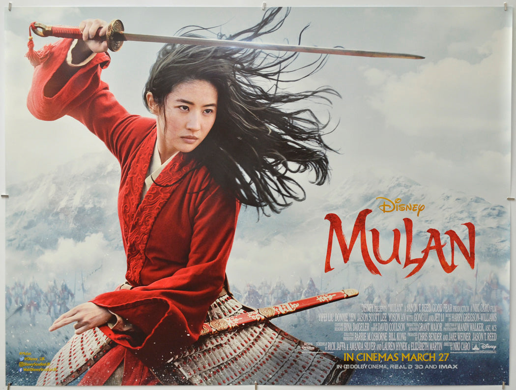 Mulan - Original Quad Poster - Film Poster - Movie Poster