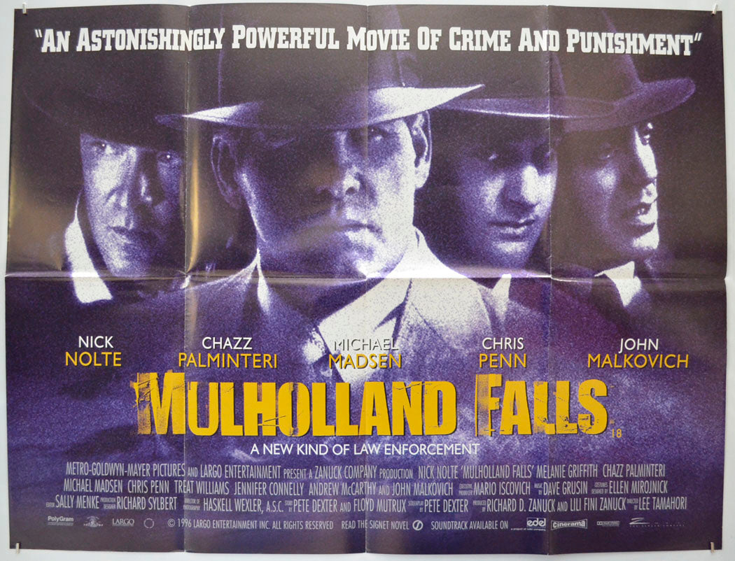 Mulholland Falls Original Quad Poster - Film Poster - Movie Poster