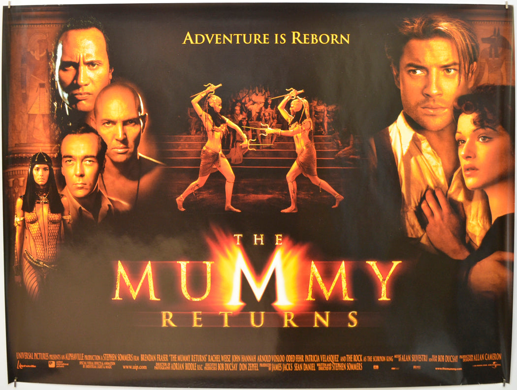 The Mummy Returns  Original Quad Poster - Film Poster - Movie Poster