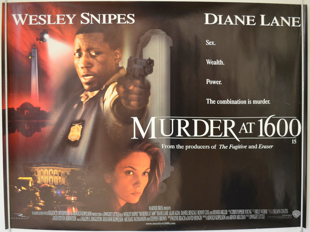 Murder At 1600  Original Quad Poster - Film Poster - Movie Poster