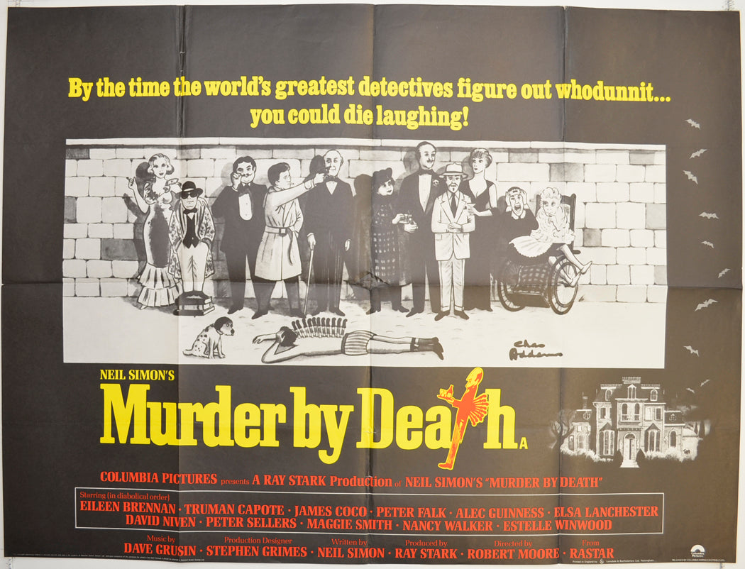 Murder By Death  Original British Quad Poster - Film Poster - Movie Poster 