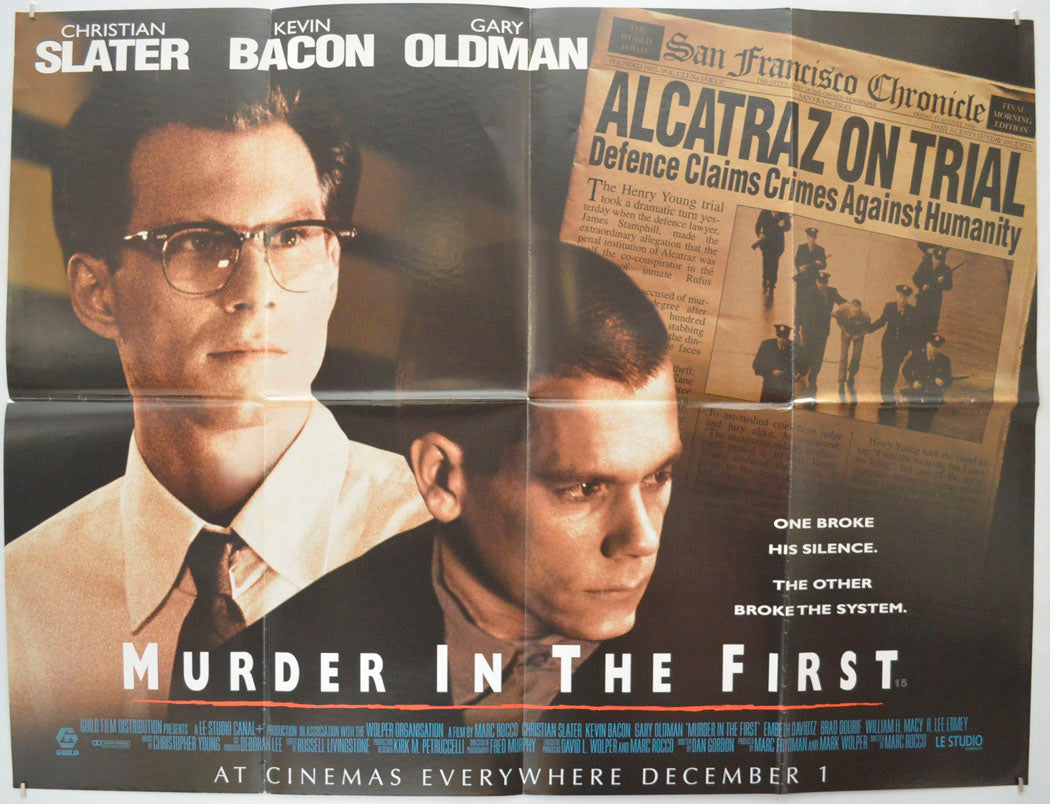 Murder In The First Original Quad Poster - Film Poster - Movie Poster