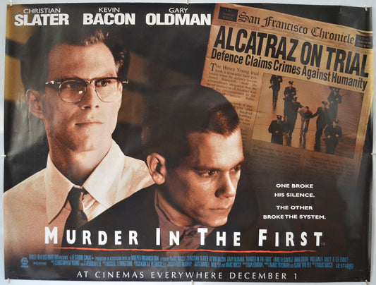 Murder In The First Original Quad Poster - Film Poster - Movie Poster