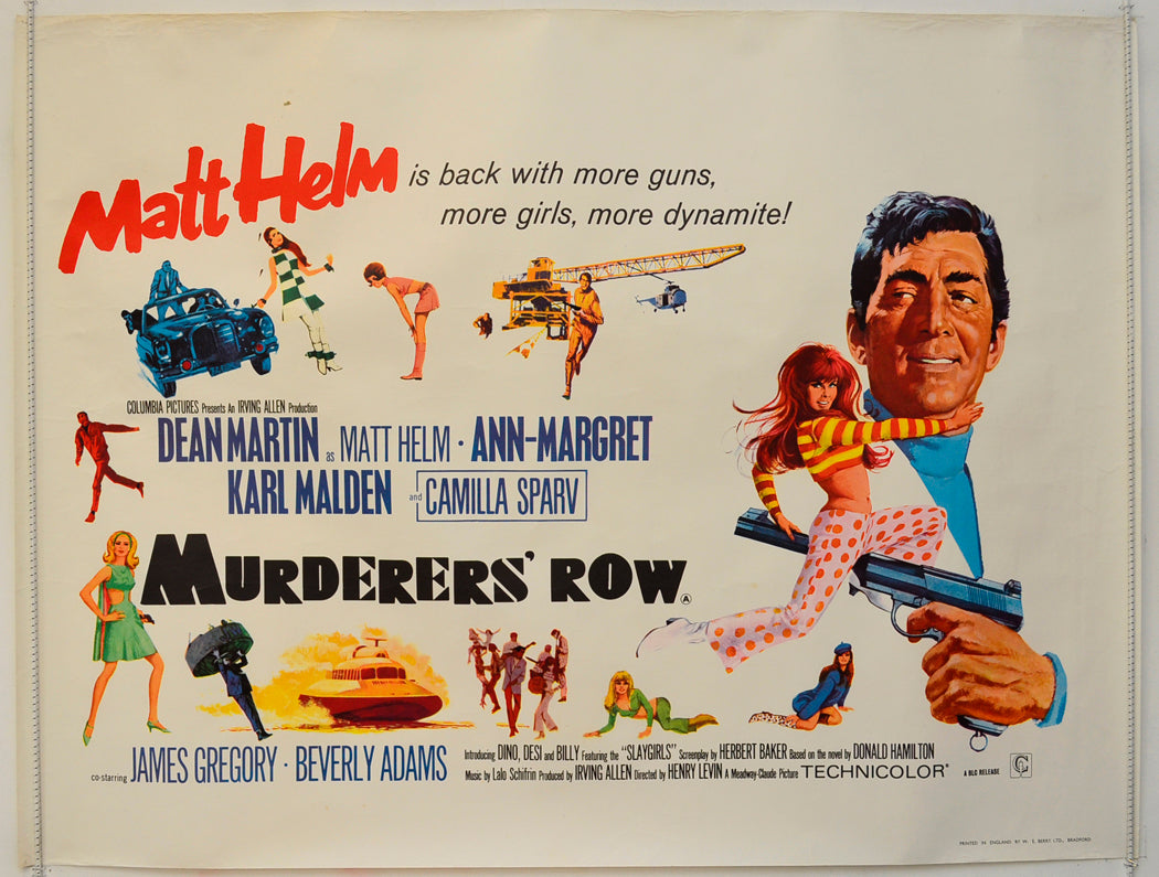 Murderer's Row Original Quad Poster - Film Poster - Movie Poster  