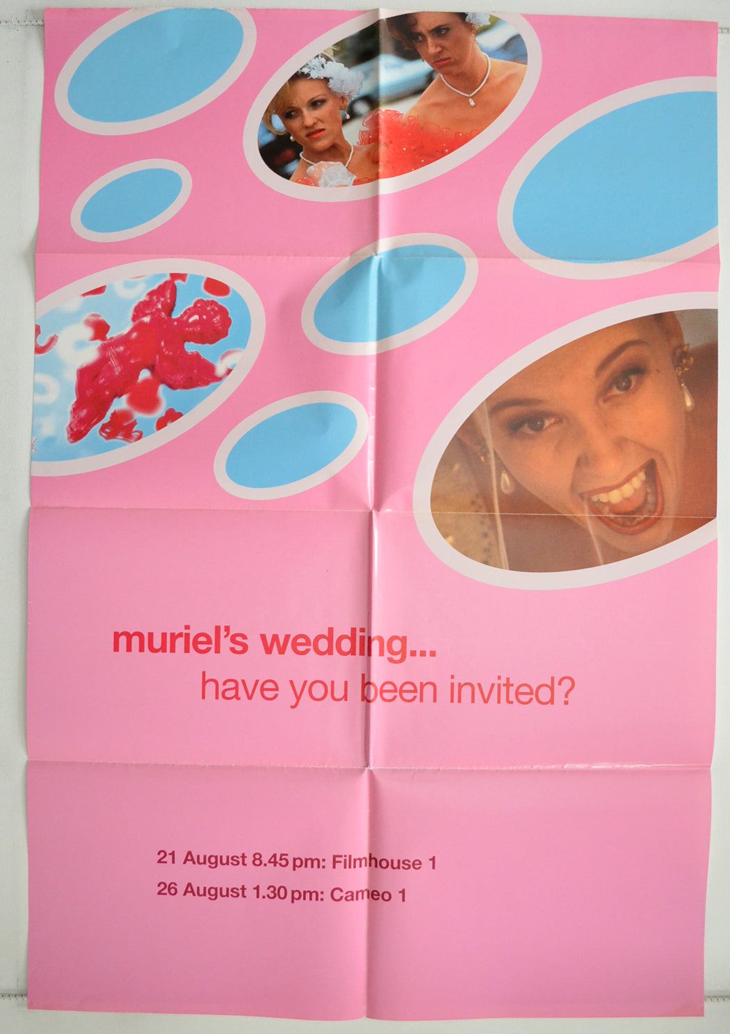 Muriel's Wedding  (Edinburgh Filmhouse And Cameo Cinema Specific Teaser Poster)   Original One Sheet Poster - Film Poster - Movie Poster  