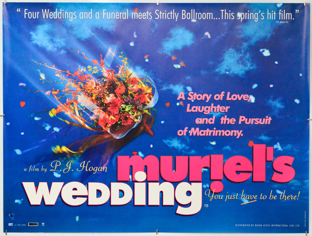 Muriel's Wedding - Original Quad Poster - Film Poster - Movie Poster