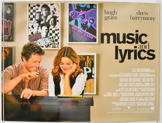 Music And Lyrics Original Quad Poster - Film Poster - Movie Poster  