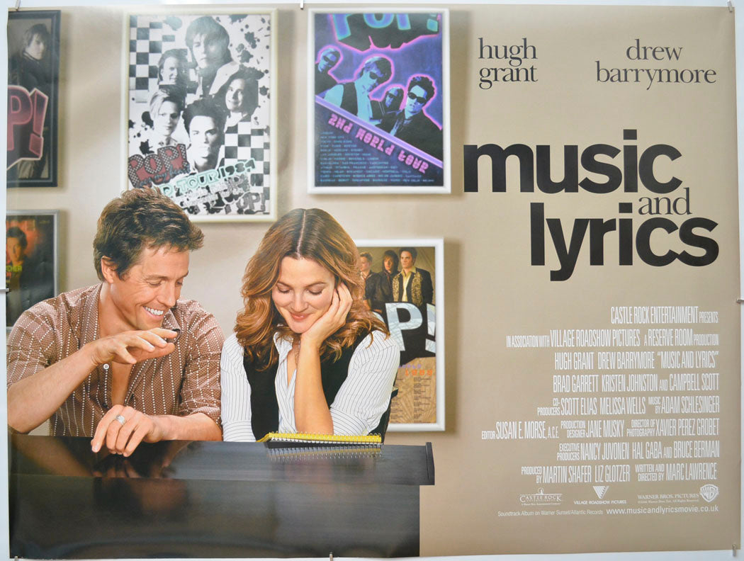 Music And Lyrics Original Quad Poster - Film Poster - Movie Poster