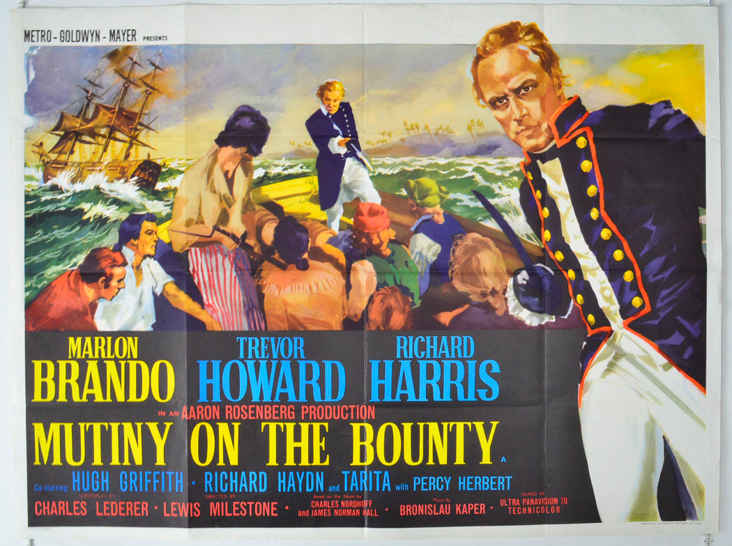 Mutiny On The Bounty Original British Quad Poster - Movie Poster