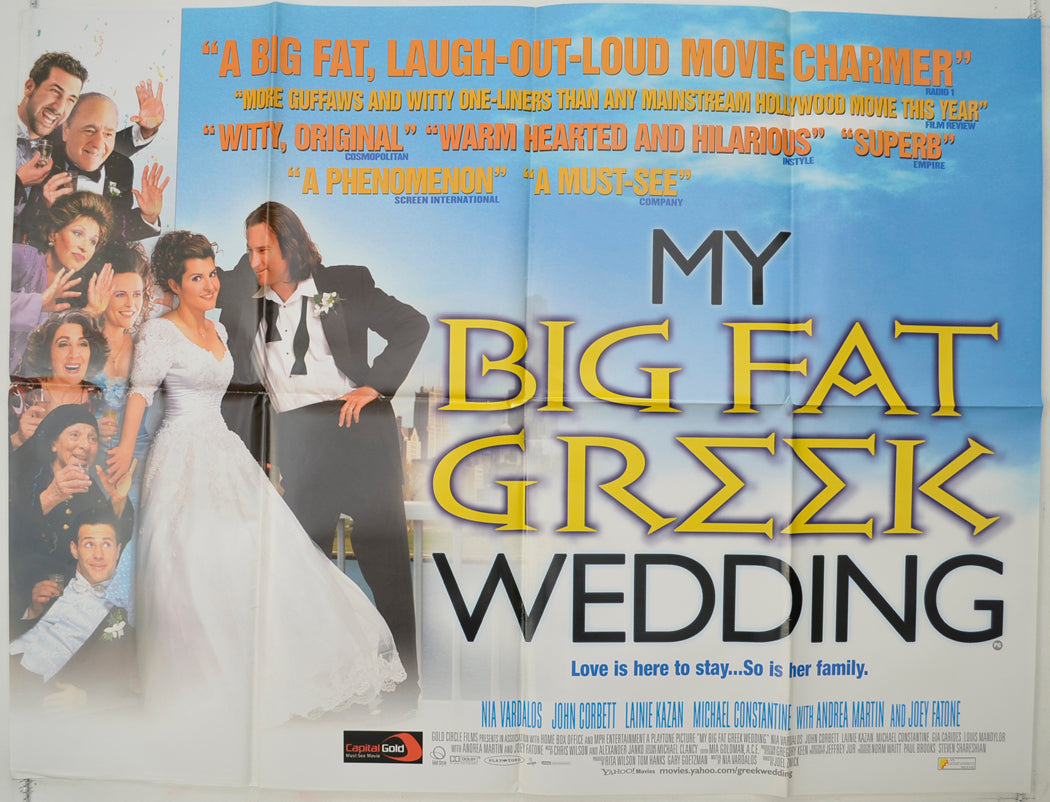 My Big Fat Greek Wedding   Original Quad Poster - Film Poster - Movie Poster 