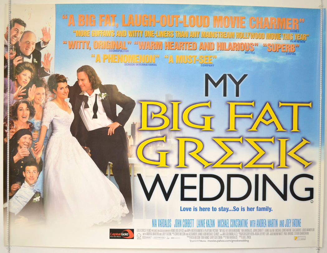 My Big Fat Greek Wedding  Original British Quad Poster - Film Poster - Movie Poster 