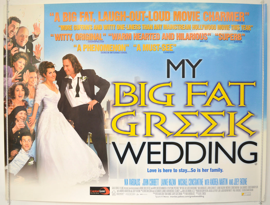 My Big Fat Greek Wedding  Original British Quad Poster - Film Poster - Movie Poster 