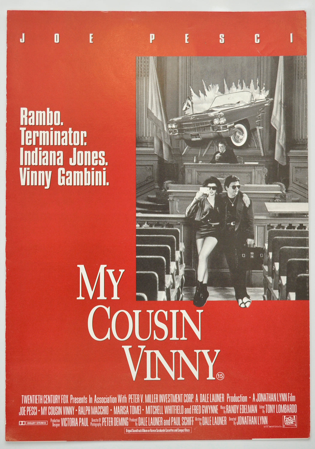 My Cousin Vinny Original 6 Page Cinema Exhibitors Campaign Pressbook (UK)