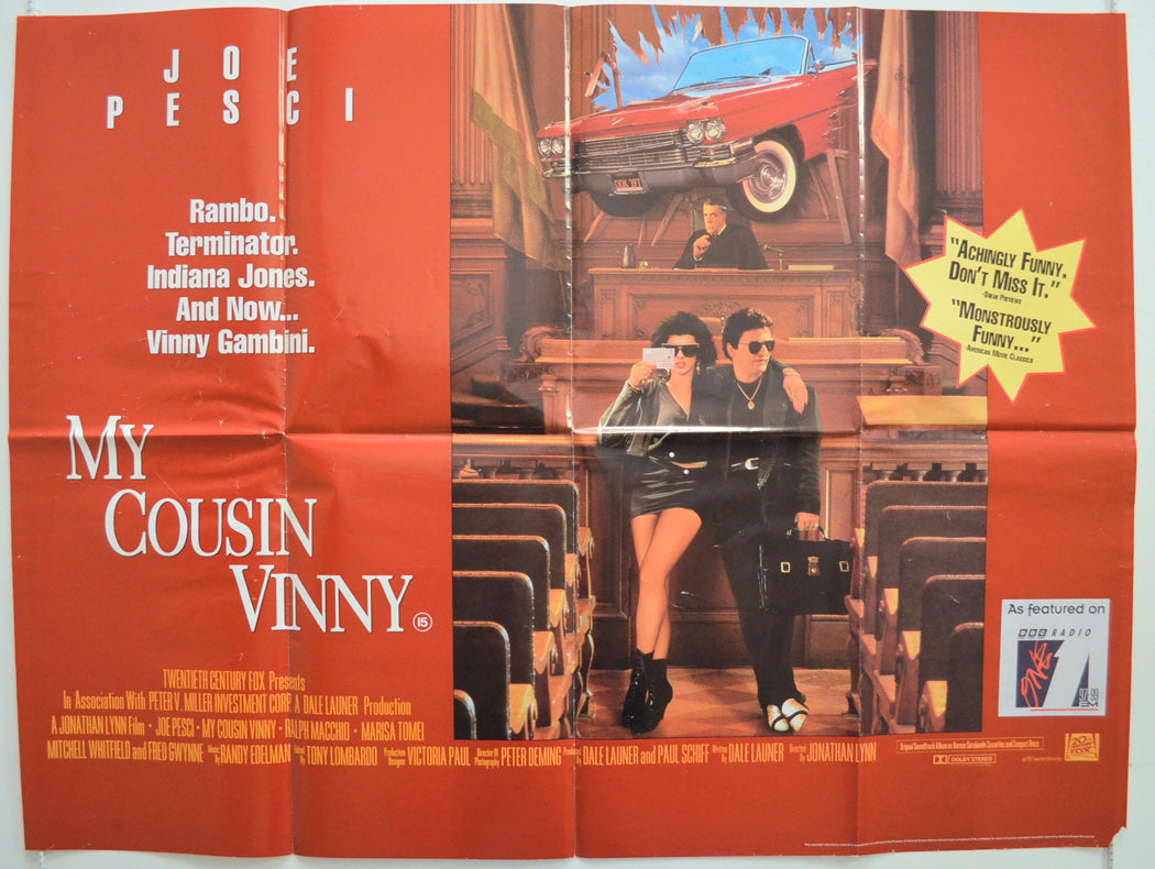 My Cousin Vinny Original Quad Poster - Film Poster - Movie Poster  