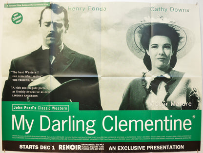 My Darling Clementine (1995 re-release poster) Original Quad Poster - Film Poster - Movie Poster