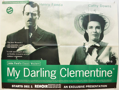 My Darling Clementine (1995 re-release poster) Original Quad Poster - Film Poster - Movie Poster