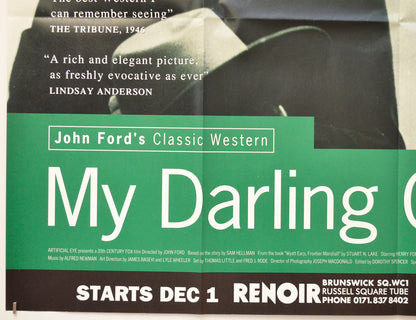 MY DARLING CLEMENTINE (Bottom Left) Cinema Quad Movie Poster 