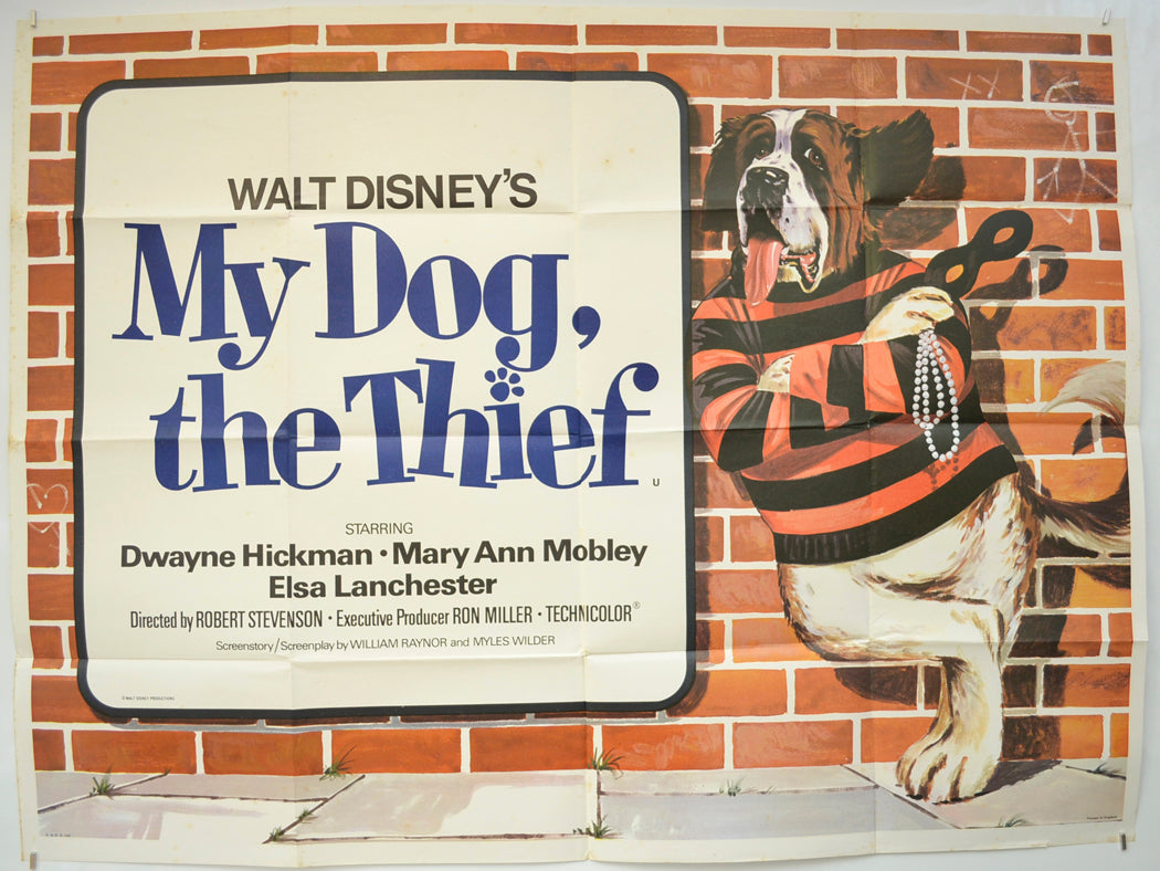 My Dog The Thief  Original Quad Poster - Film Poster - Movie Poster