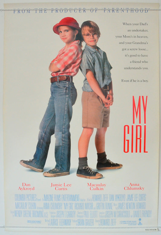 My Girl  Original One Sheet Poster - Film Poster - Movie Poster 