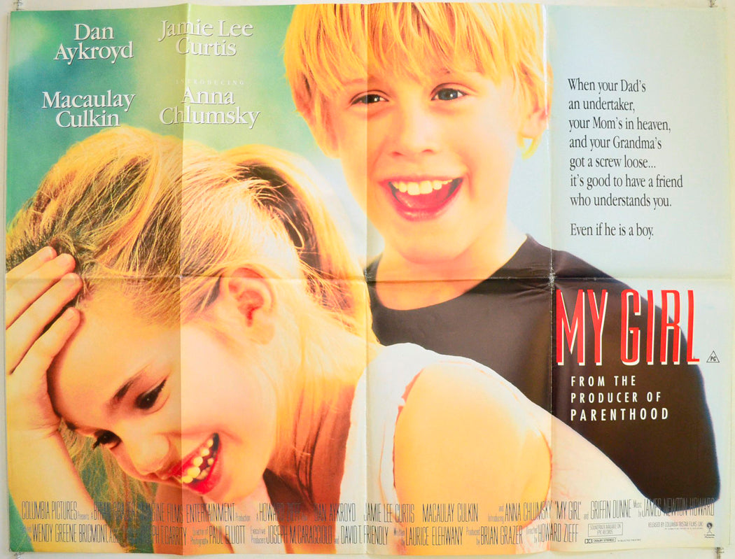 My Girl Original British Quad Poster - Film Poster - Movie Poster 