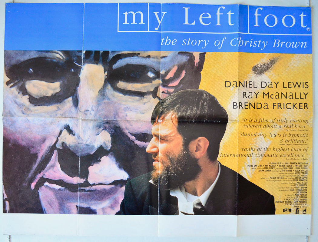 My Left Foot Original British Quad Poster - Movie Poster