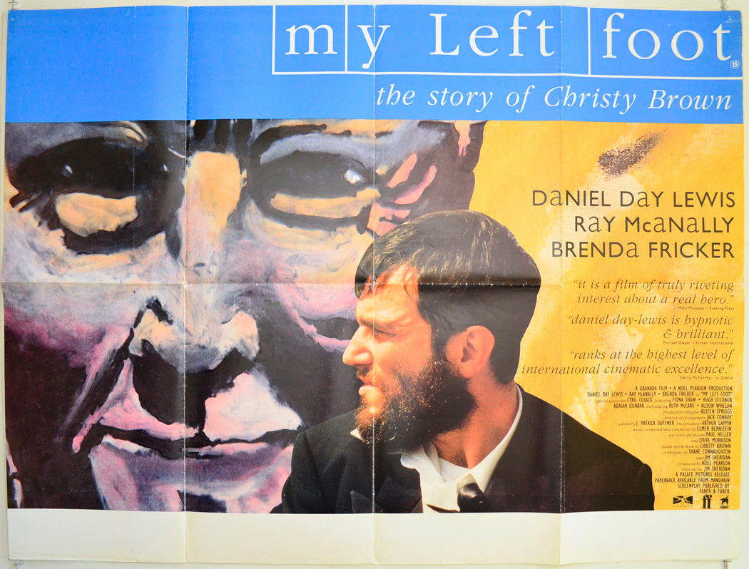 My Left Foot Original British Quad Poster - Film Poster - Movie Poster 