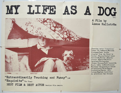 My Life As A Dog (a.k.a. mitt Liv Som Hund)  Original Quad Poster - Film Poster - Movie Poster