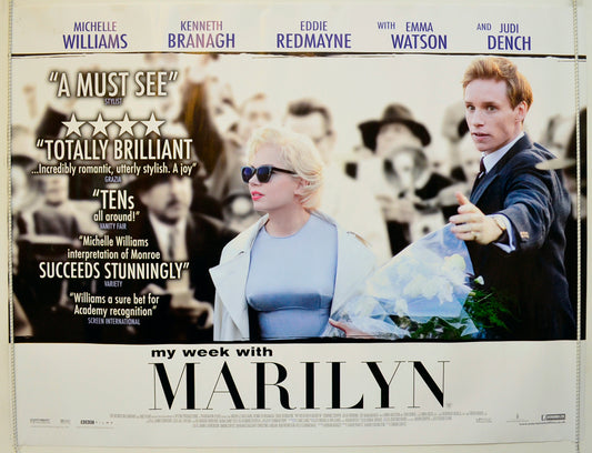 My Week With Marilyn Original Quad Poster - Film Poster - Movie Poster  