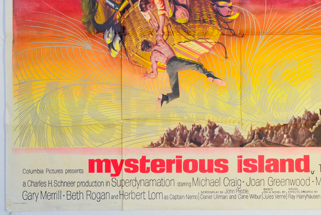 MYSTERIOUS ISLAND (Bottom Left) Cinema Quad Movie Poster 