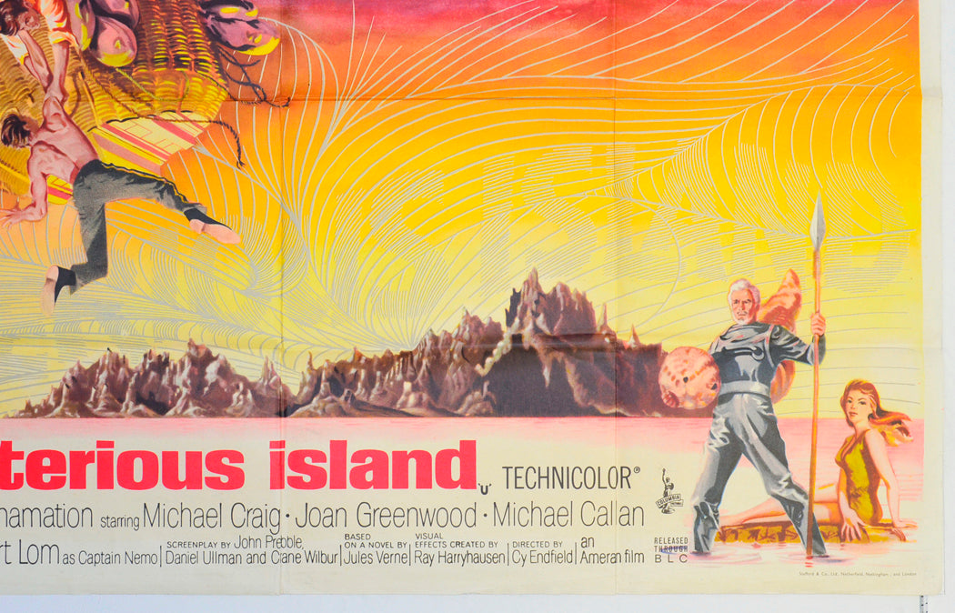 MYSTERIOUS ISLAND (Bottom Right) Cinema Quad Movie Poster 