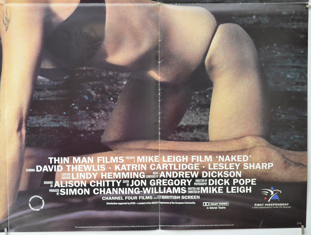 NAKED (Bottom Right) Cinema Quad Movie Poster 