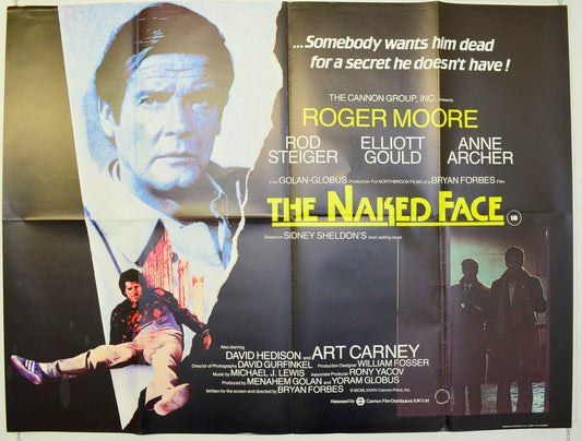 The Naked Face  Original British Quad Poster - Film Poster - Movie Poster