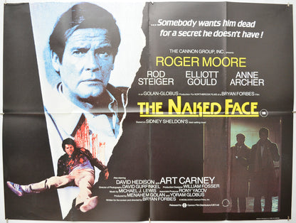 The Naked Face - Original Quad Poster - Film Poster - Movie Poster