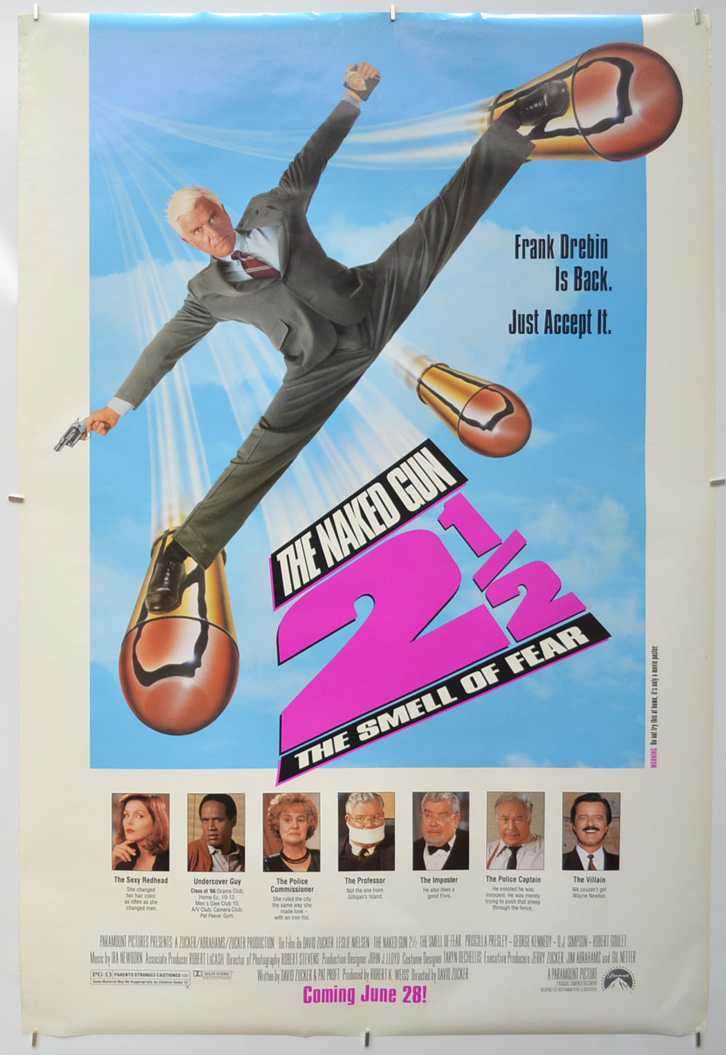 Naked Gun 2½ : The Smell Of Fear  Original One Sheet Poster - Film Poster - Movie Poster