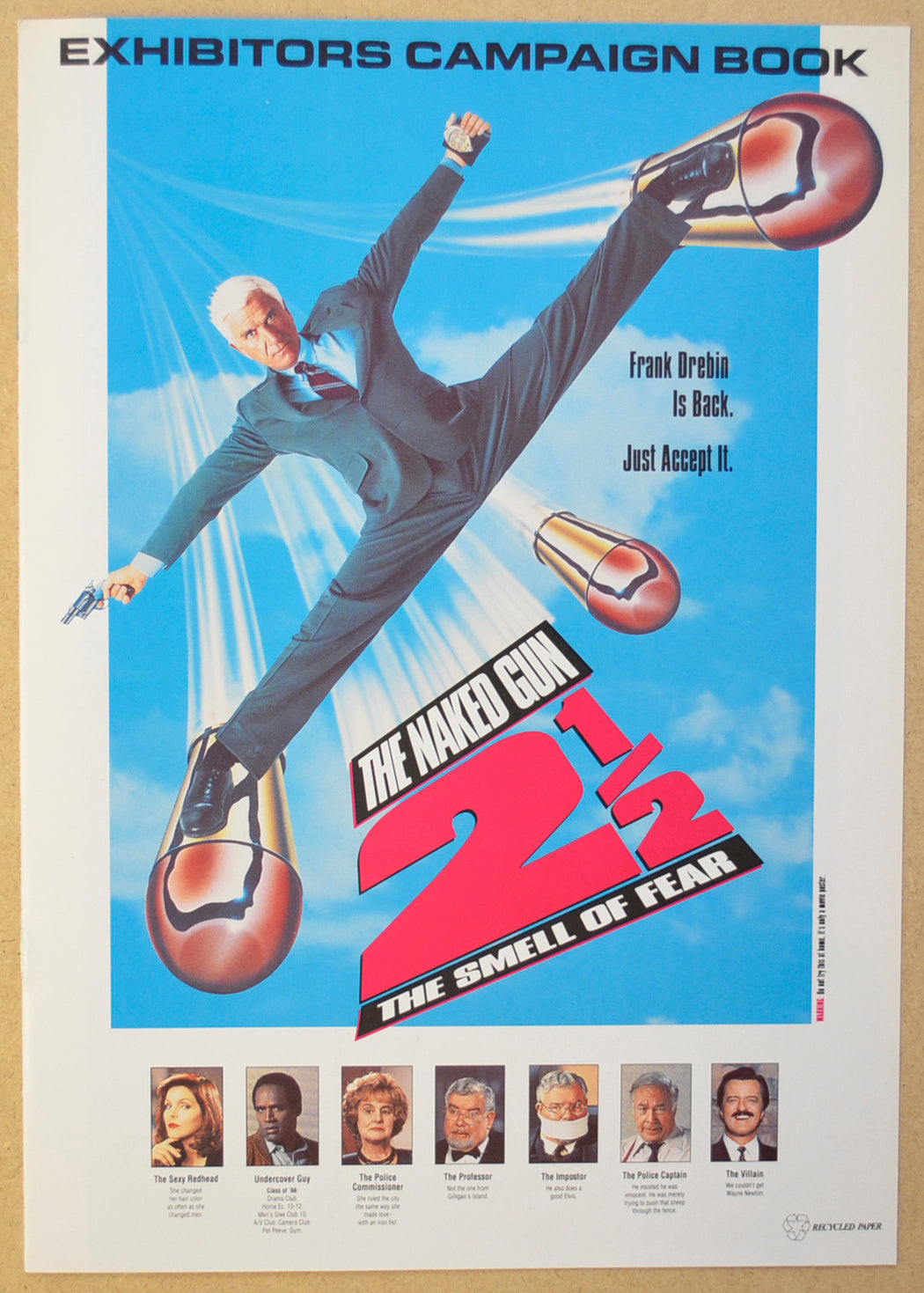 Naked Gun 2½ : The Smell Of Fear Original 8 Page Cinema Exhibitors Campaign Press Book (UK)