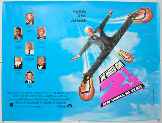 Naked Gun 2½ : The Smell Of Fear  Original Quad Movie Poster  