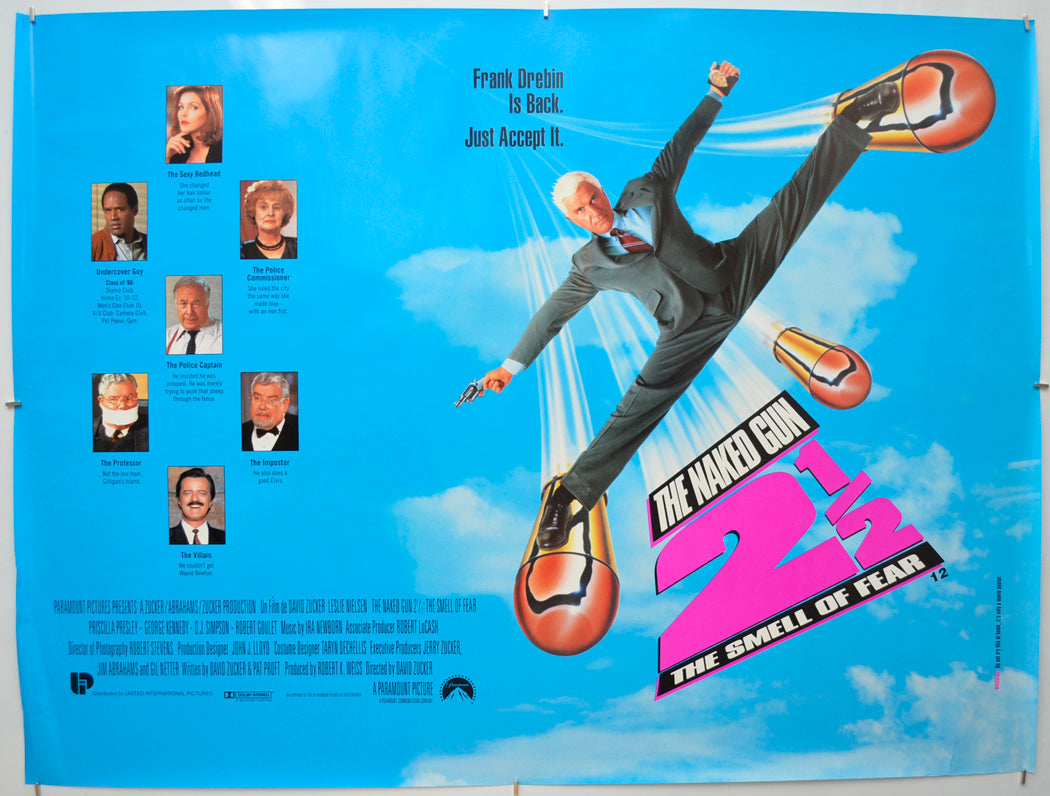 Naked Gun 2½ : The Smell Of Fear  Original Quad Movie Poster  