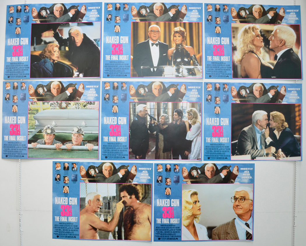 Naked Gun 33&#8531; - The Final Insult  Set of 8 Original Cinema Lobby Cards 