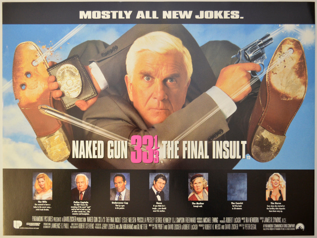 Naked Gun 33 1/3 : The Final Insult Original Mini Quad Poster - Film Poster - Movie Poster