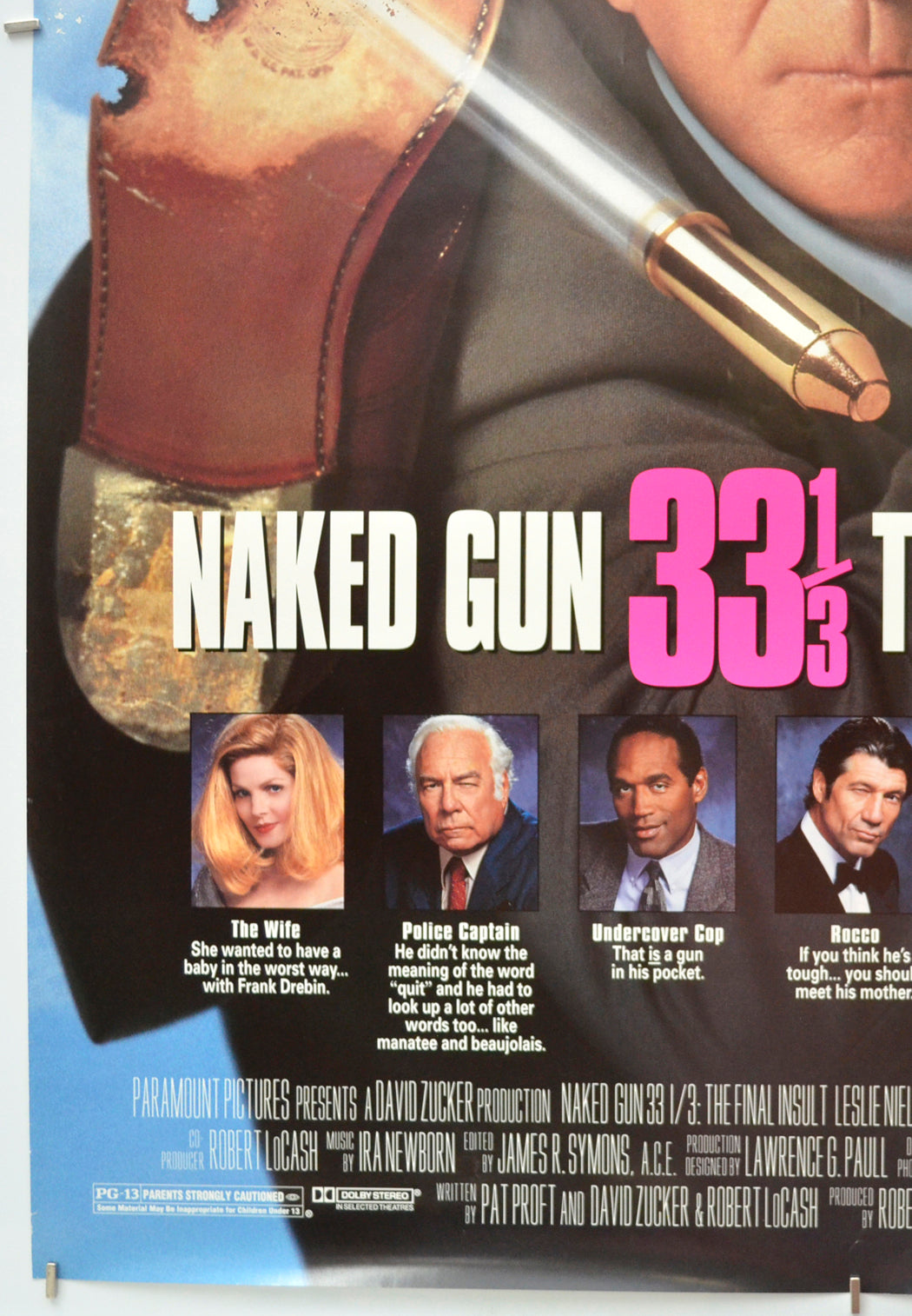 NAKED GUN 3 : THE FINAL INSULT (Bottom Left) Cinema One Sheet Movie Poster 