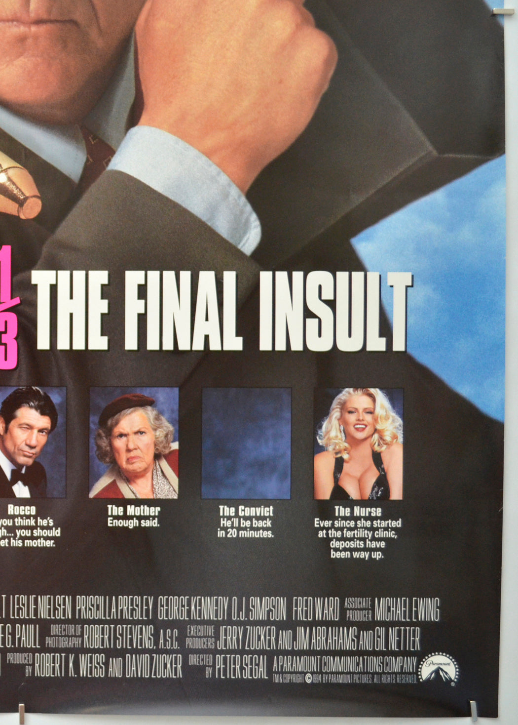 NAKED GUN 3 : THE FINAL INSULT (Bottom Right) Cinema One Sheet Movie Poster 