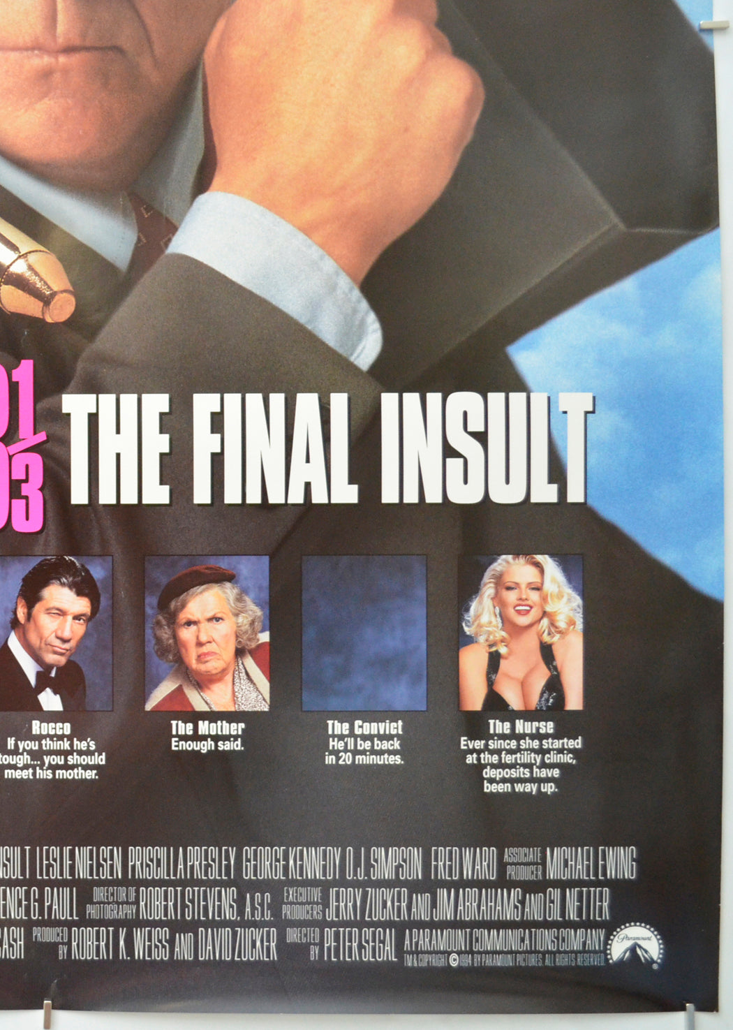 NAKED GUN 3 : THE FINAL INSULT (Bottom Right) Cinema One Sheet Movie Poster 