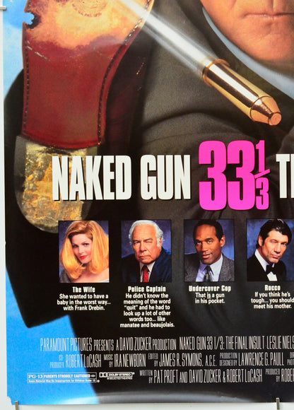 Naked Gun 33 1/3 : The Final Insult (Bottom Left) Cinema One Sheet Movie Poster 